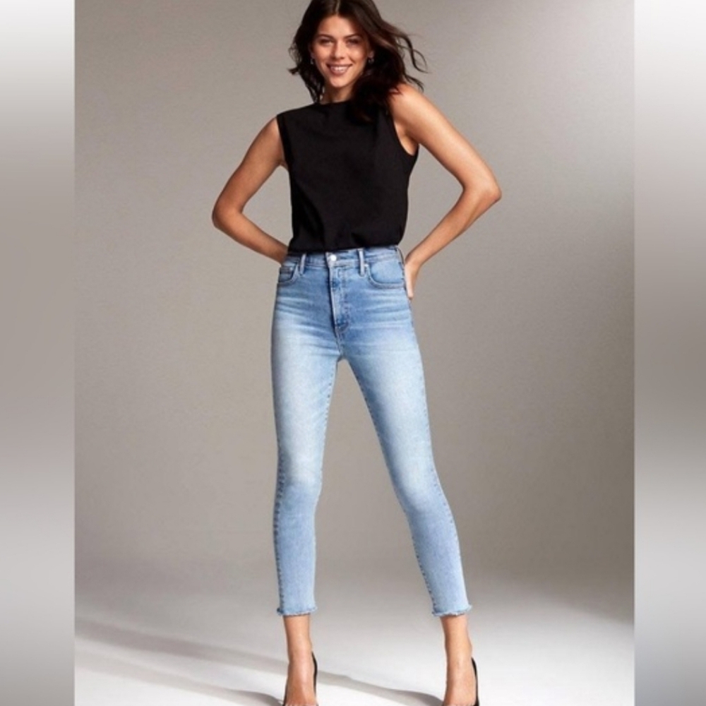 Denim Forum Lola High Rise Cropped 29 Jeans